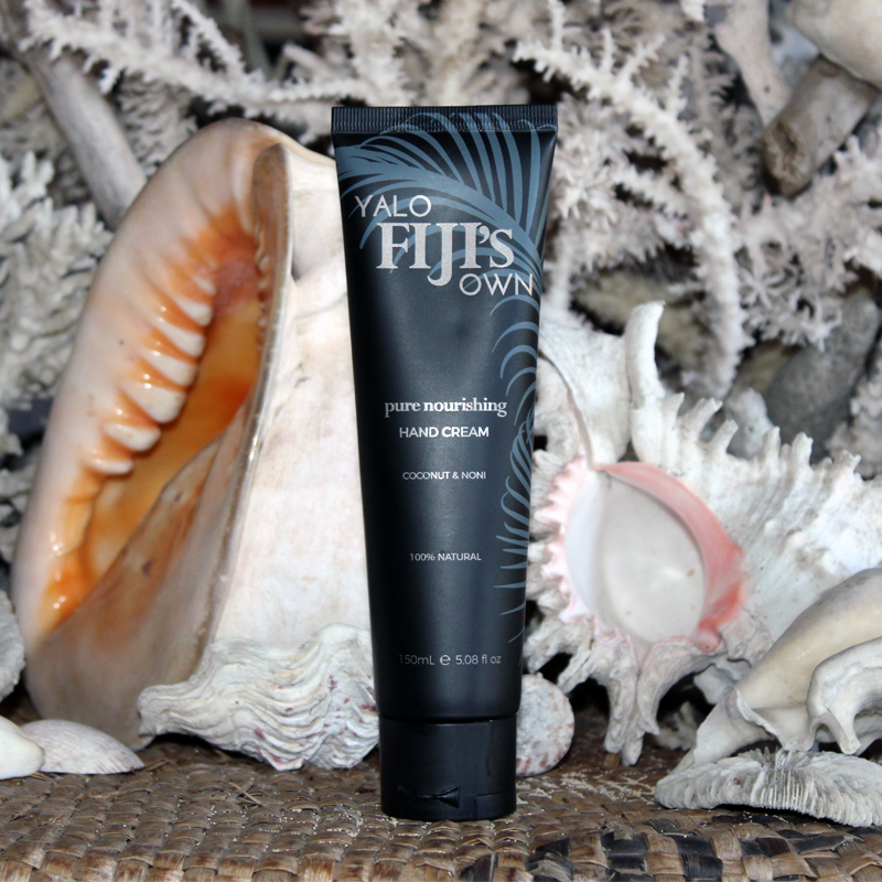 Yalo Fiji's Own Pure Nourishing Hand Cream 150ml with coral accent — rich moisturising hand cream with Dilo and Coconut Oil