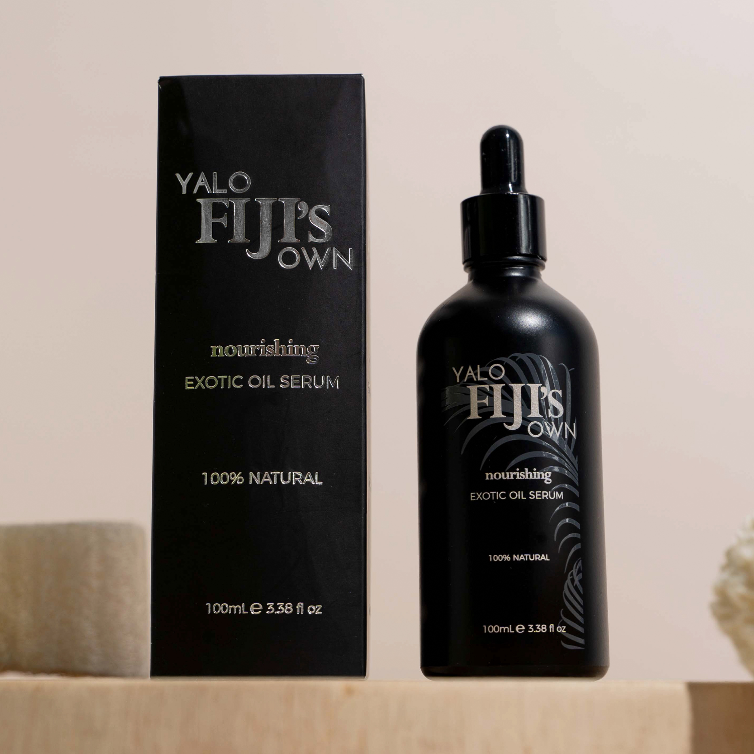 YaloFiji Exotic Nourishing Oil Serum bottle - natural anti-ageing oil serum for face and body, made in Fiji and Australia