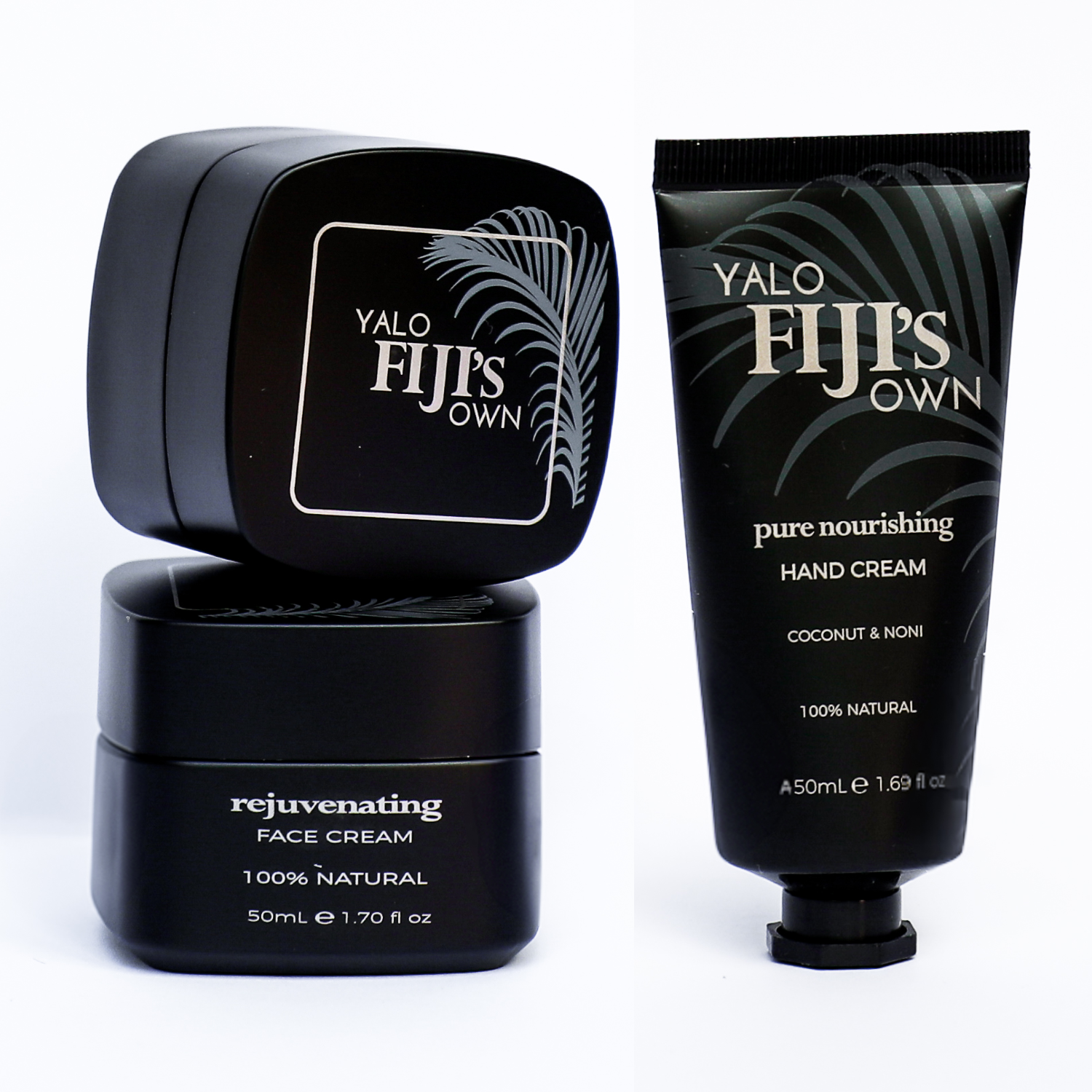 YaloFiji Everyday Essentials Bundle - Face Cream and Hand Cream 50ml natural skincare set