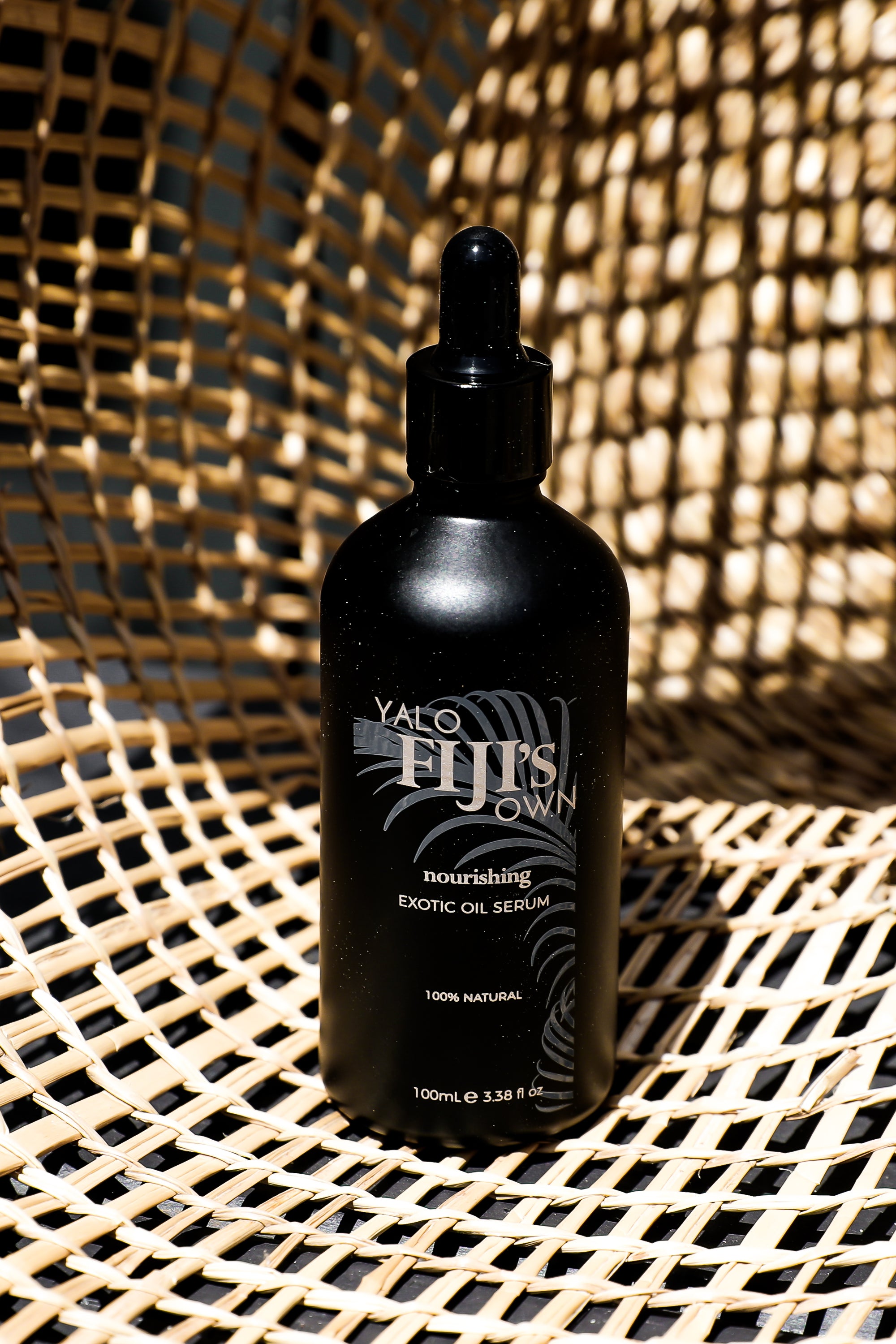 Yalo Fiji's Own Exotic Nourishing Oil Serum lifestyle shot — natural anti-ageing oil serum for face and body