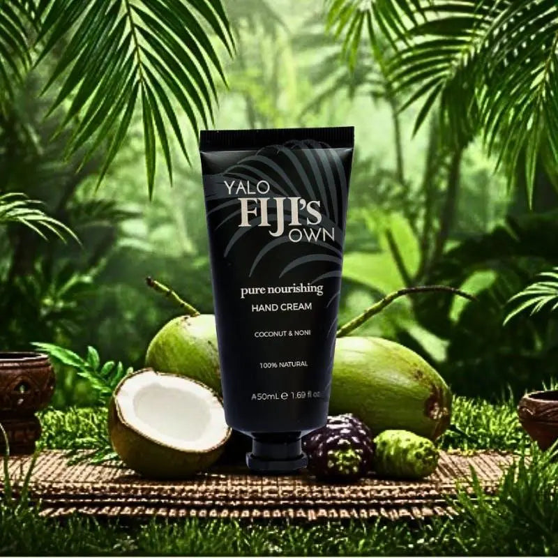 Yalo Fiji's Own Pure Nourishing Hand Cream 50ml travel size — compact natural hand cream with Coconut Oil and Dilo Oil